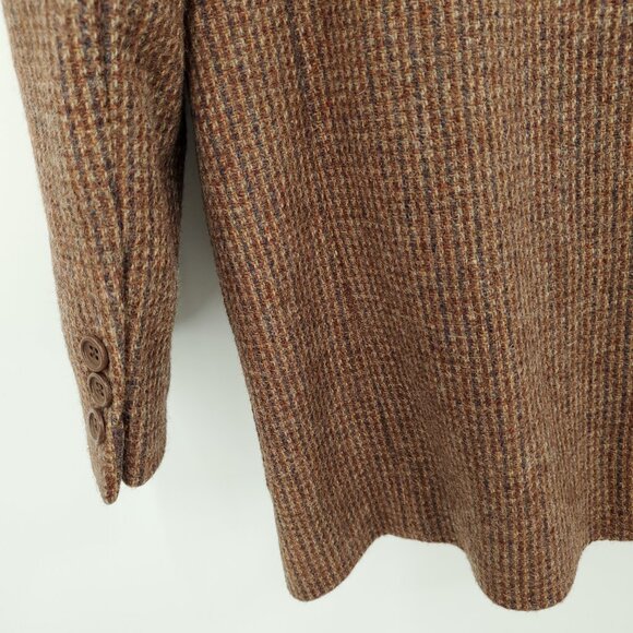 VTG Peabody House 100% Wool Tweed Long Line Blazers 10 Brown/Tan - Picture 14 of 16